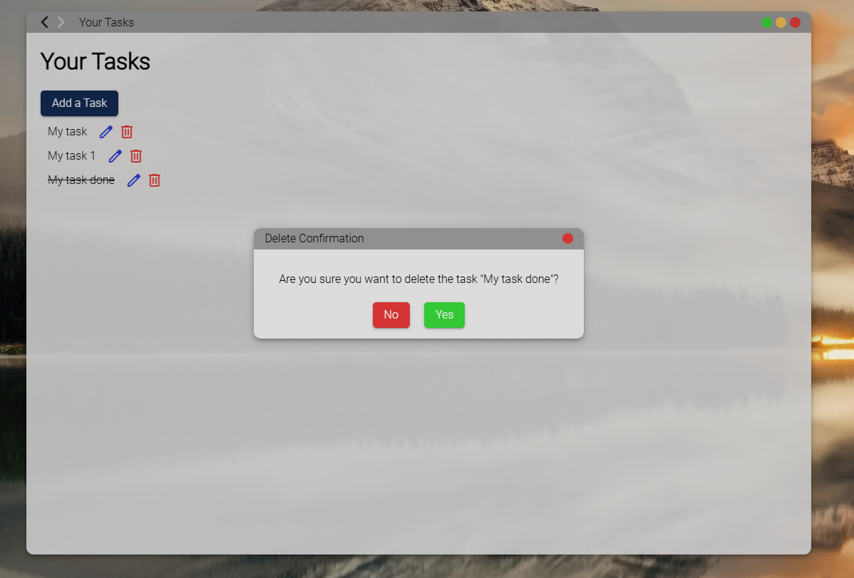 Rayuki Delete popup todo
