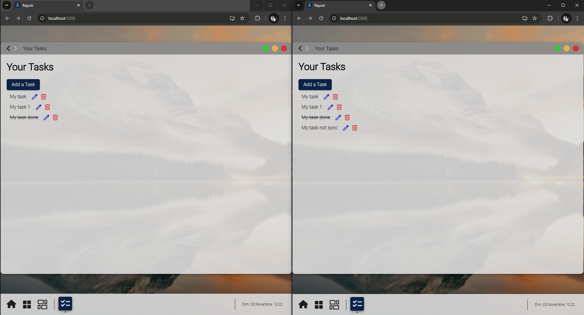 Rayuki Task not sync